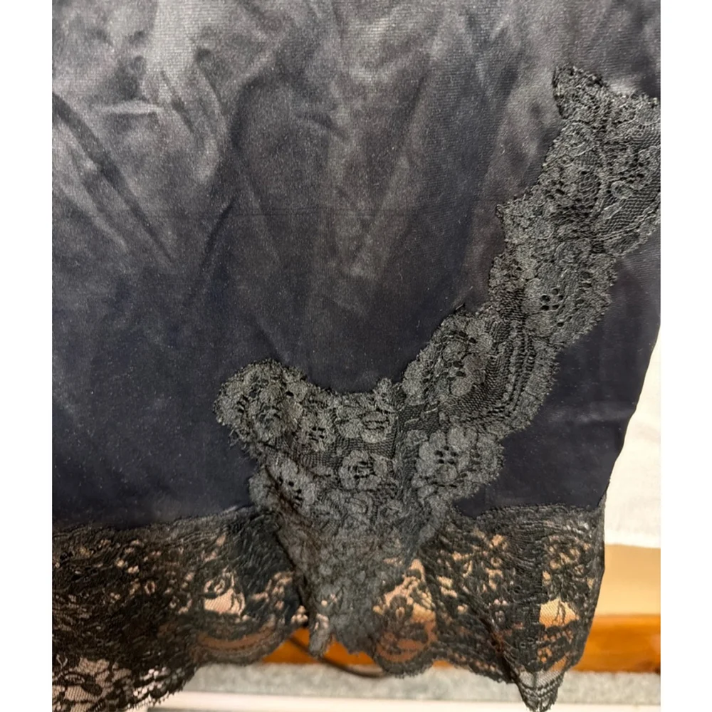 Vintage Aristocraft Womens Black Lace Slip Dress Fairy Goth Whimsigoth Festival